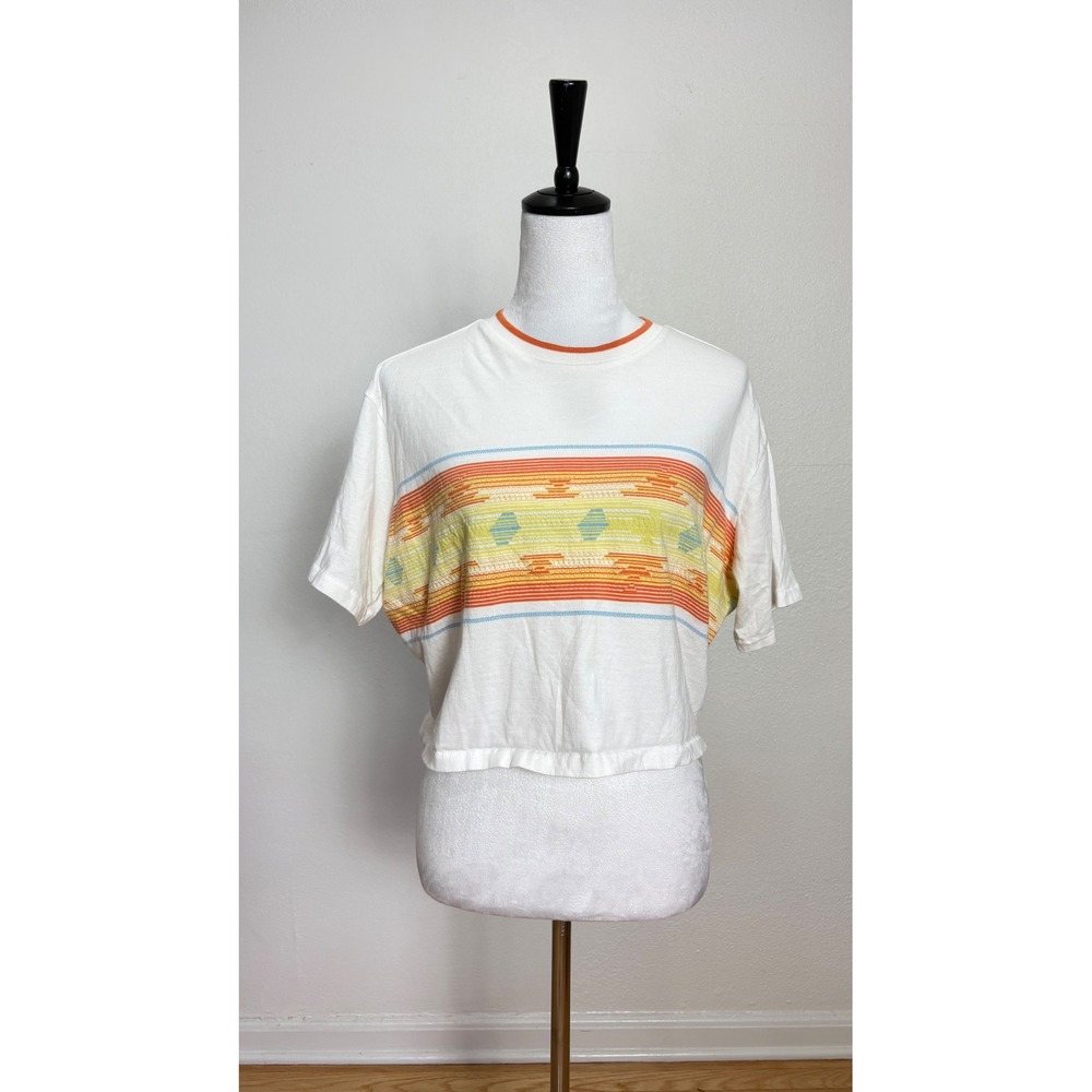 Billabong Wrangler Western Boxy Fit Cropped Top Size Small Country Cowgirl